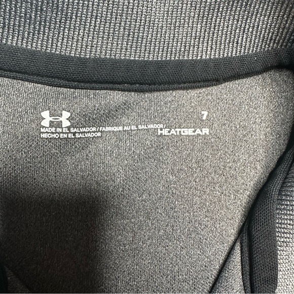 Under Armour Polo Shirt Collared Dark Grey Size 7 - Picture 7 of 16